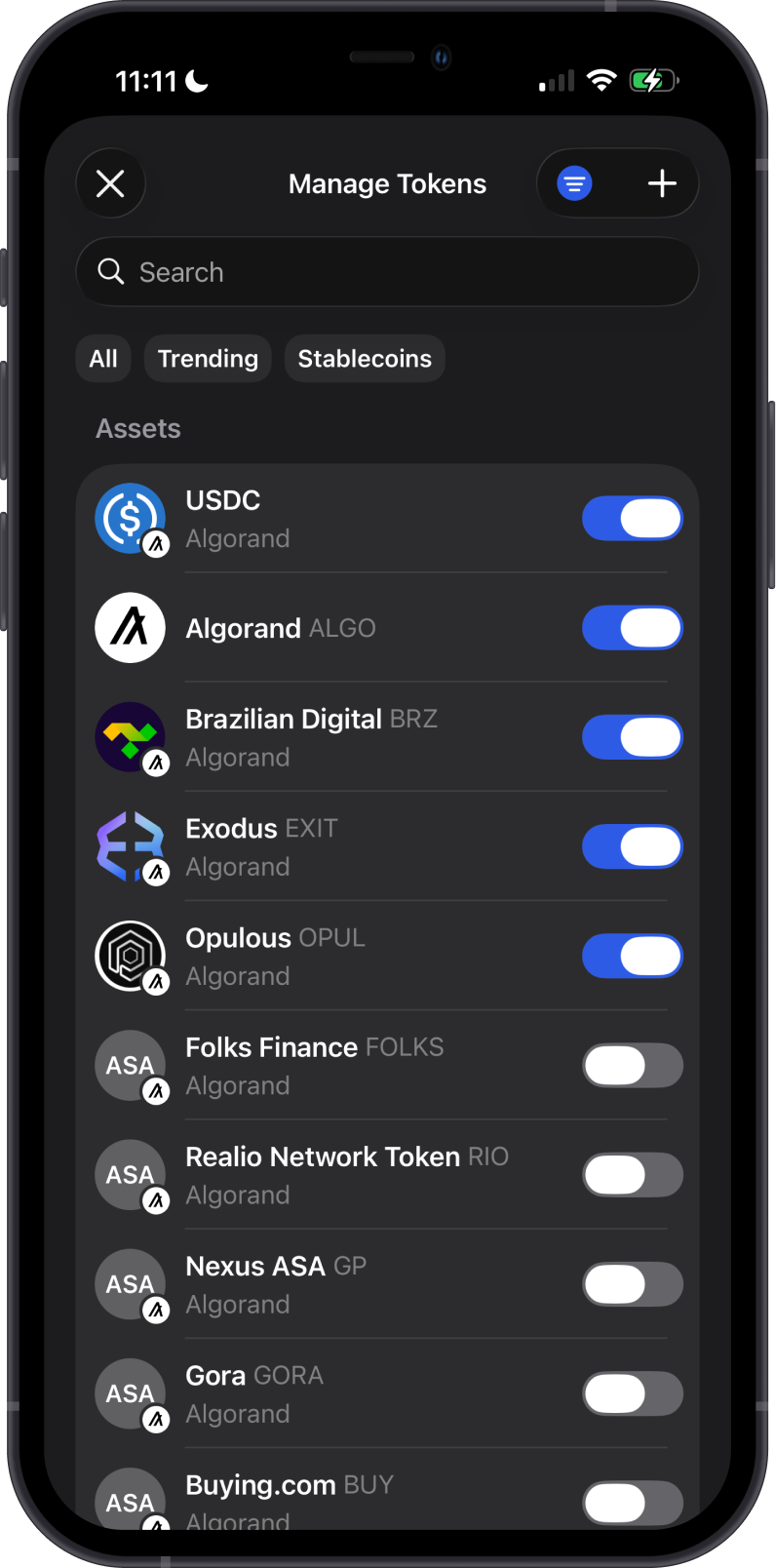 Manage Algorand Standard Assets