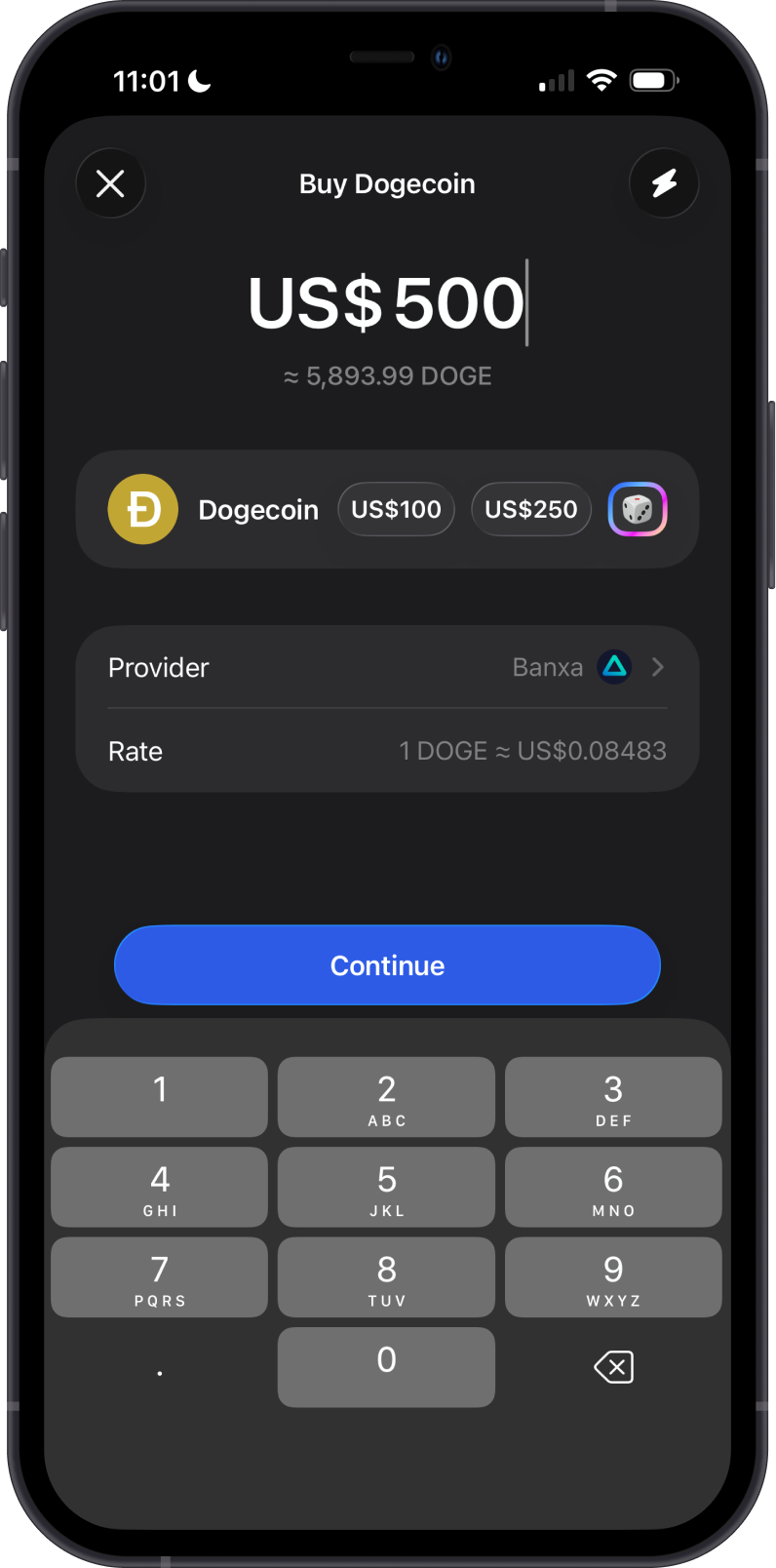 Buy Dogecoin on Banxa