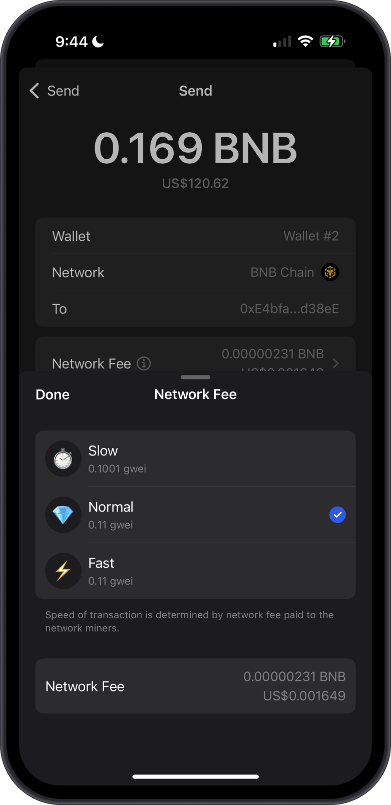 Set Network Fees