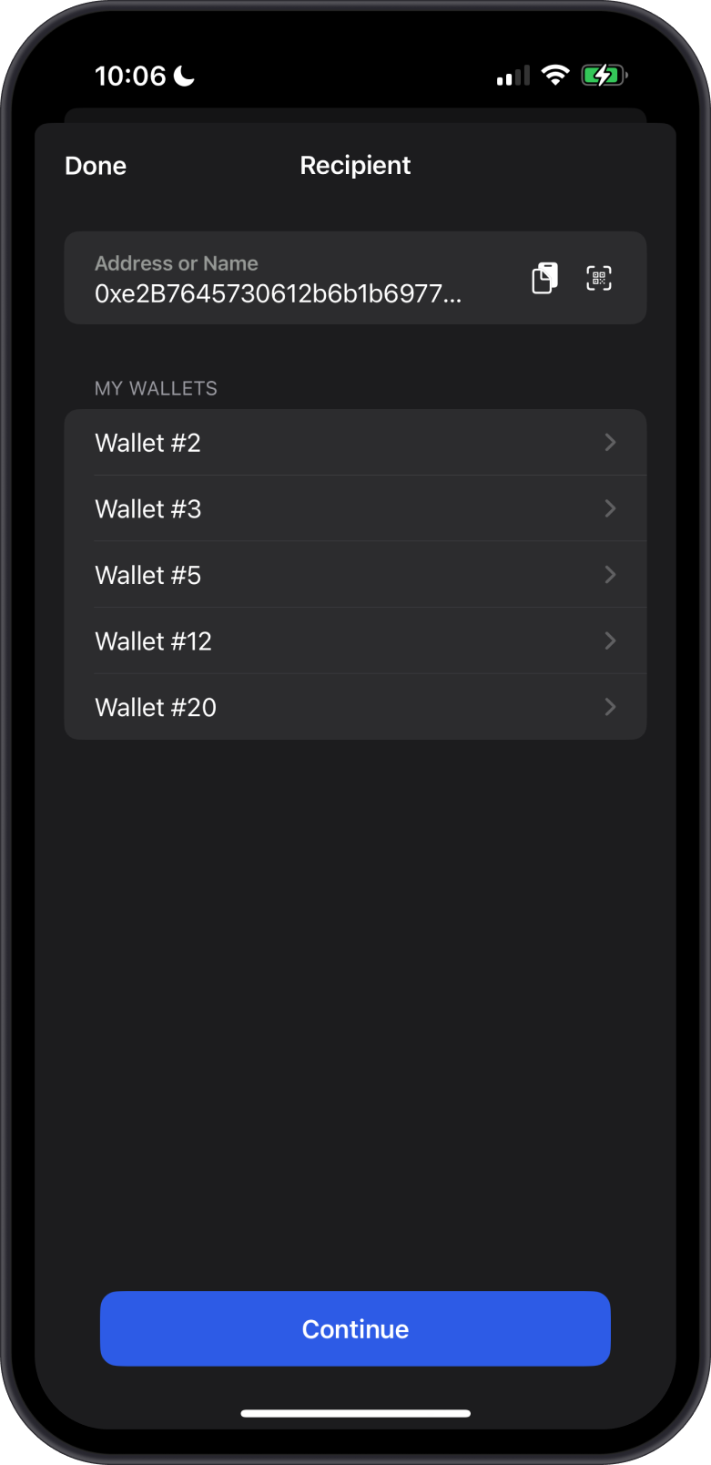 Specify Amount of USDT