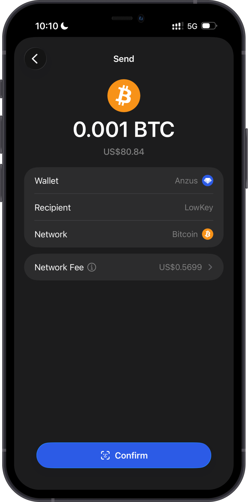 Confirm the Updated Bitcoin Network Fee