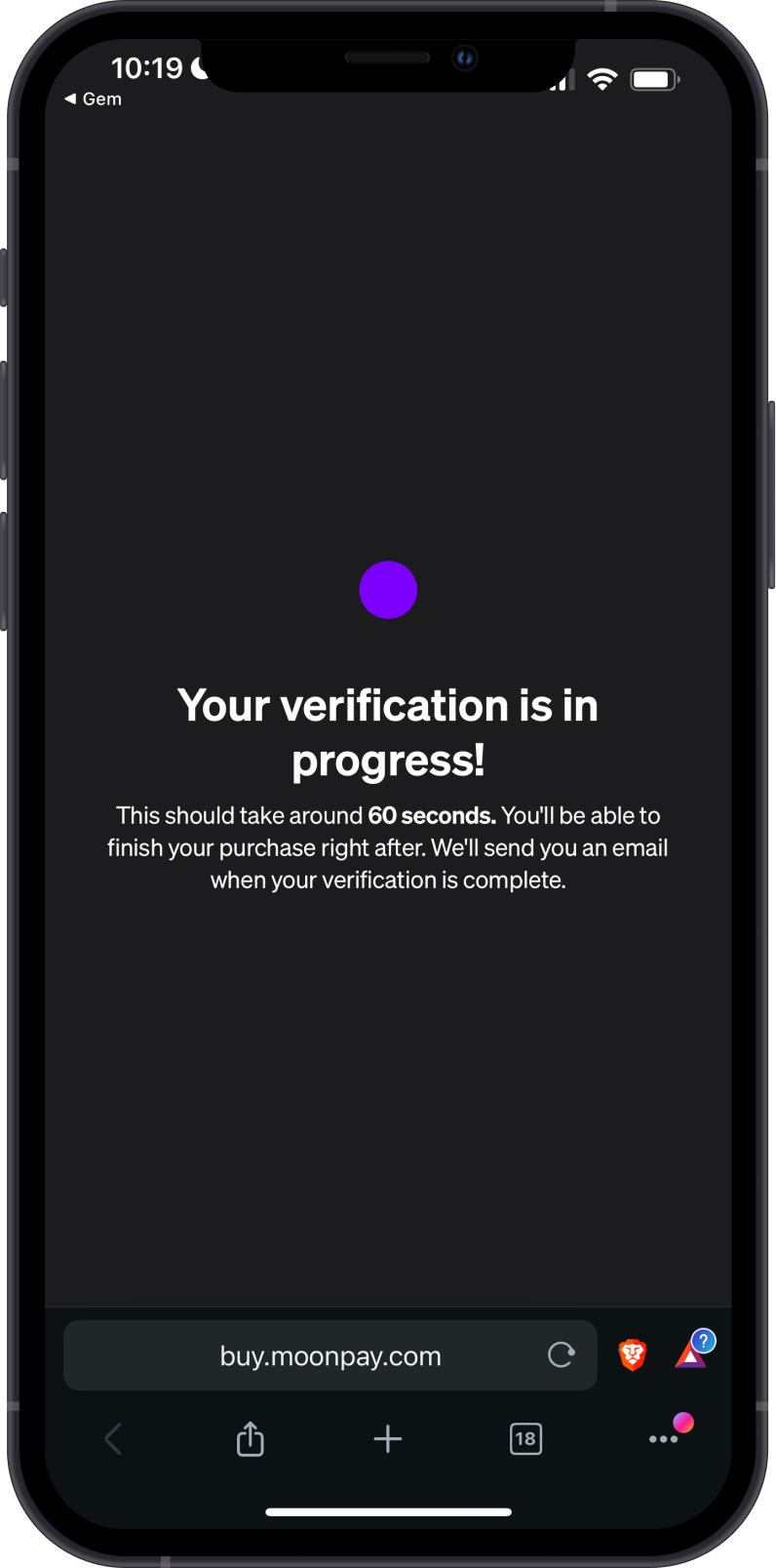 Verification in Progress