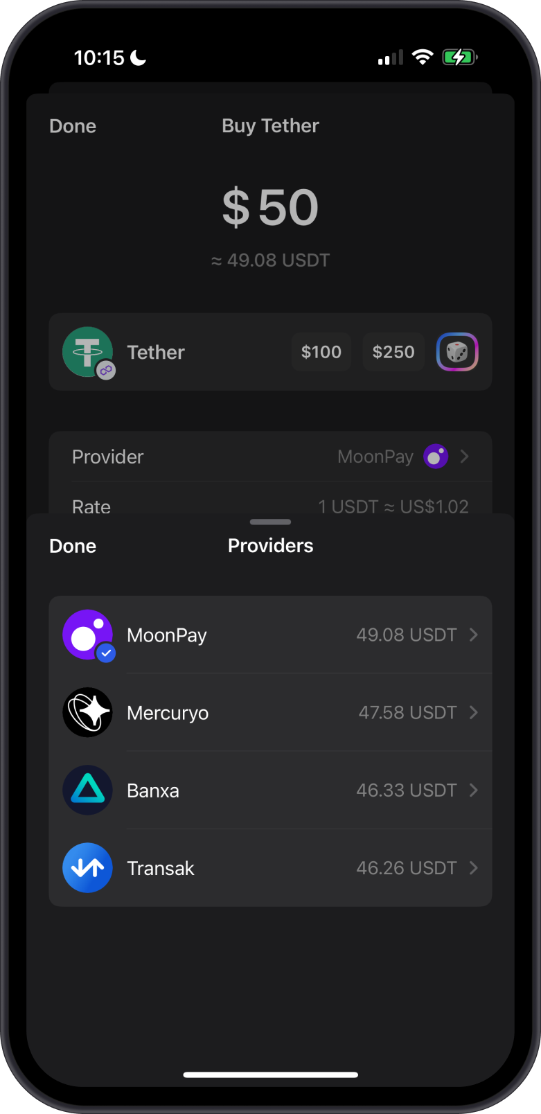 Choose Provider