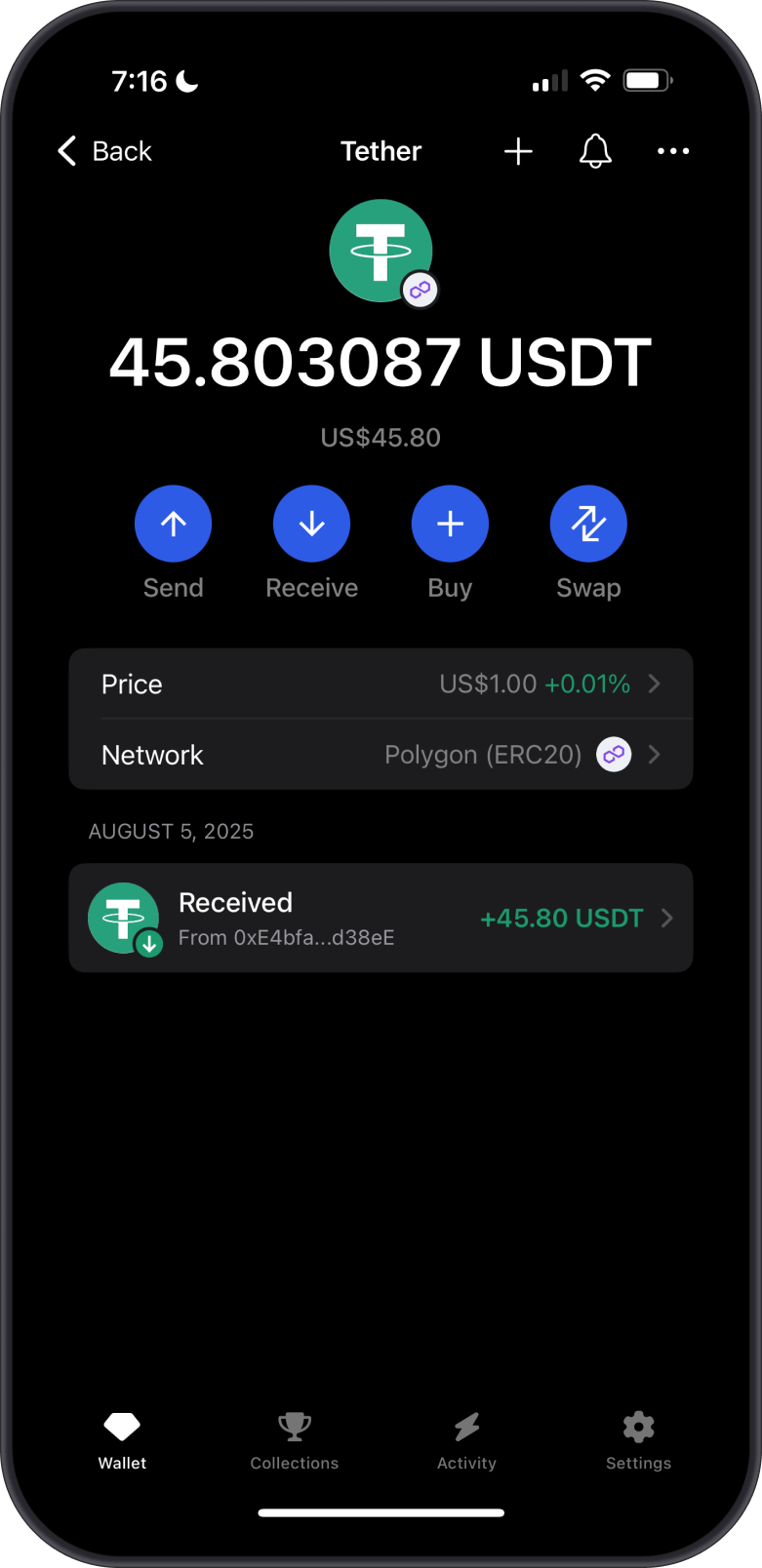 Gem Wallet Funded