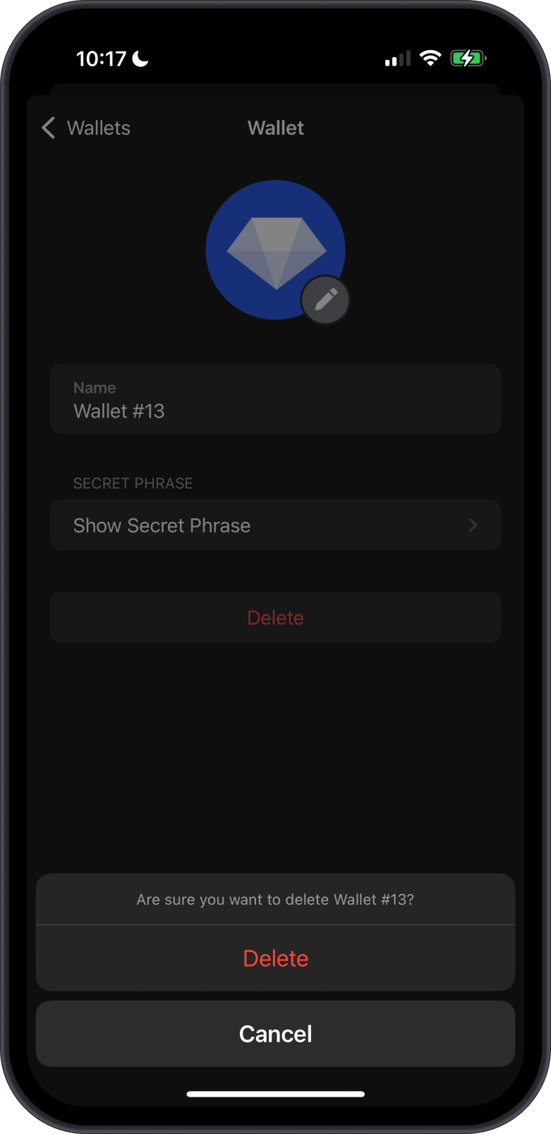 Wallet Deleted