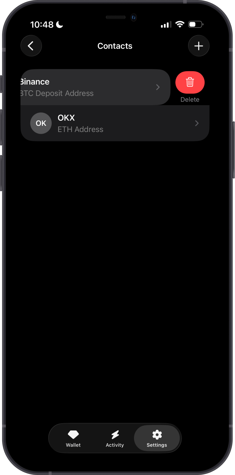 Delete the contact