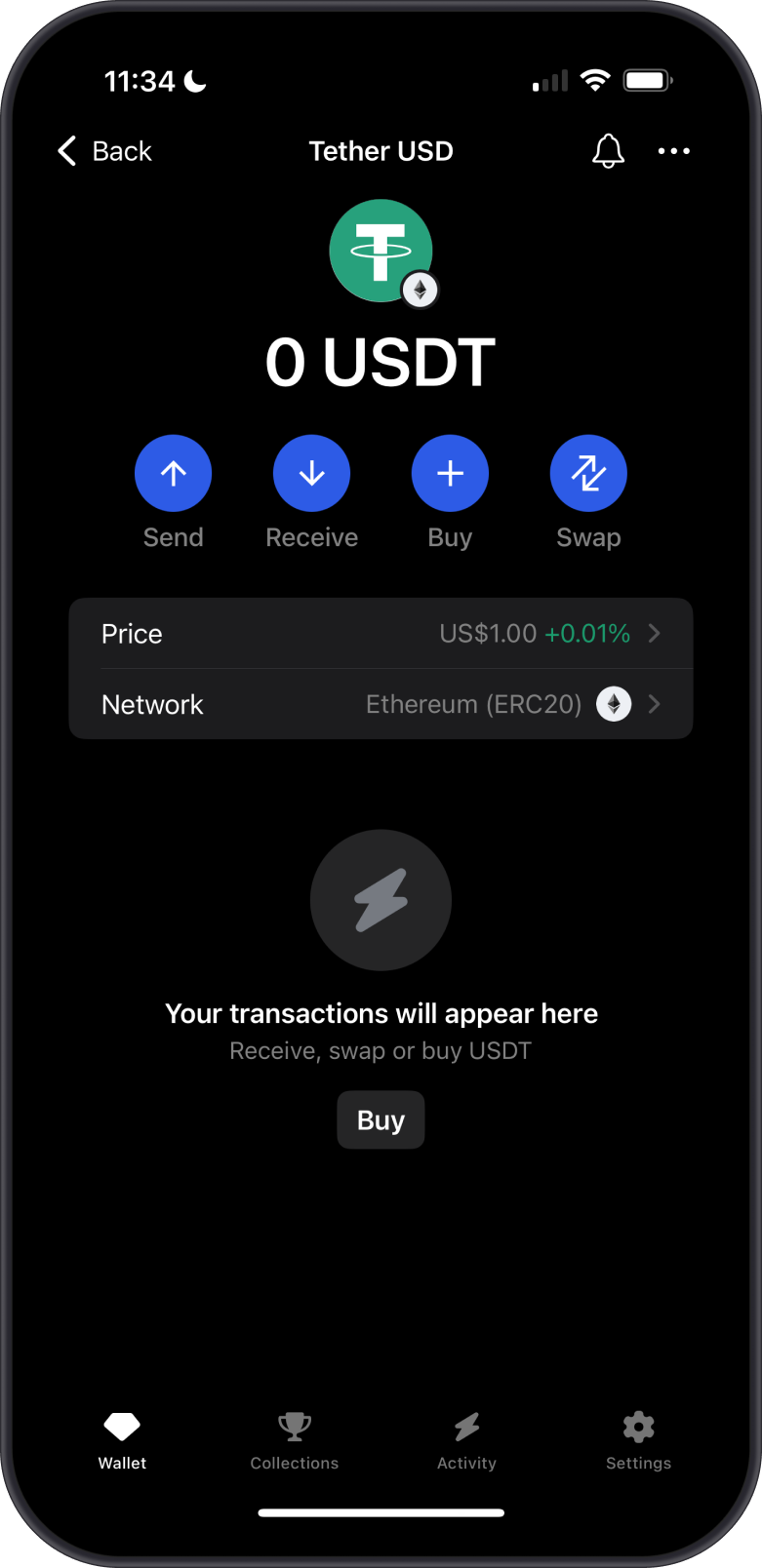 Receive ERC20 Tokens with Gem Wallet