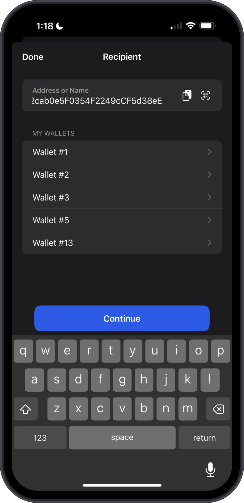 Specify Amount of USDT