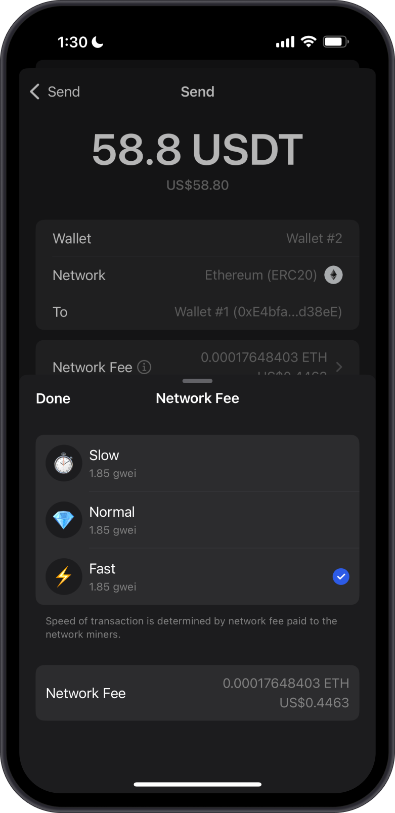 Set Network Fees