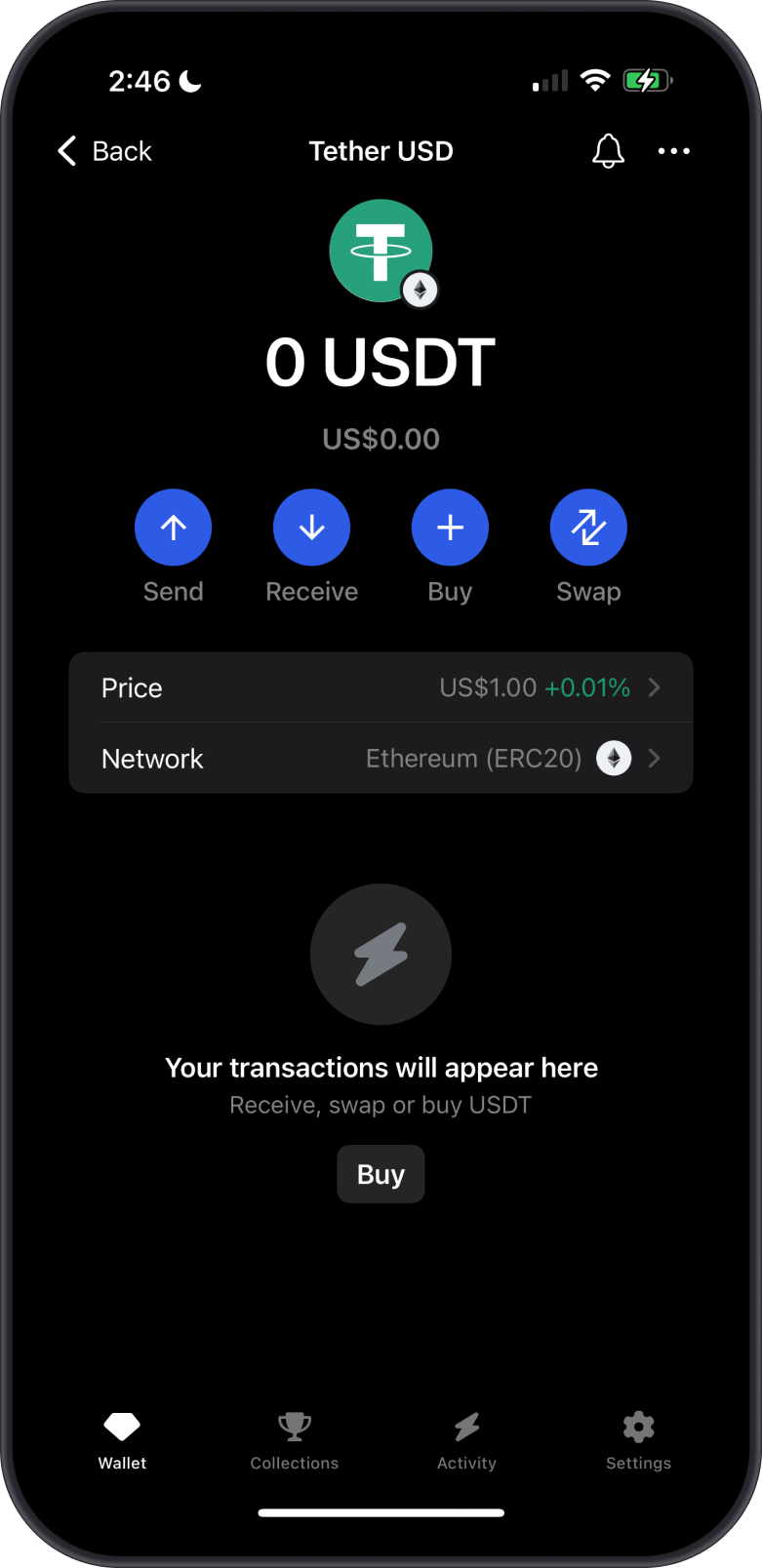 Open USDT TRC20