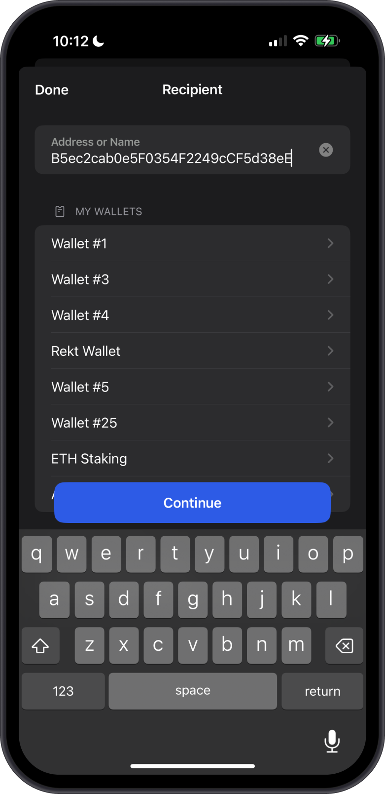 Input Hyperliquid L1 Address