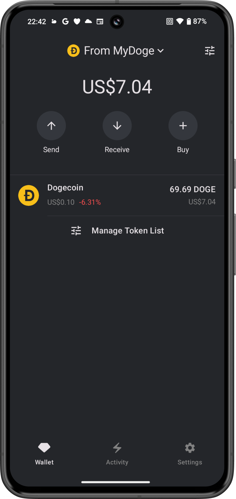 Successfully Migrated MyDoge Wallet to Gem Wallet