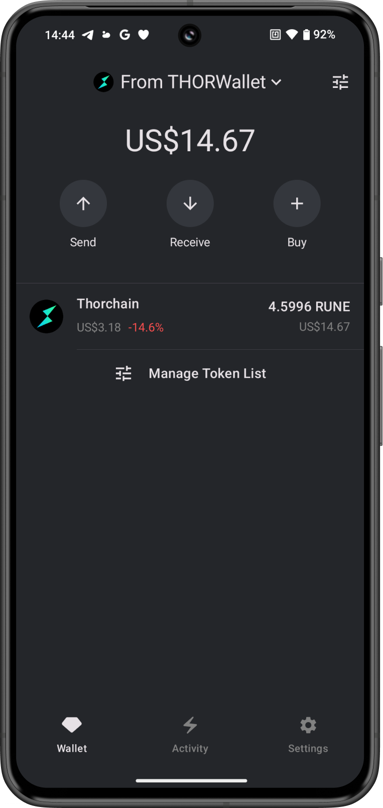 Successfully Migrated THORWallet to Gem Wallet