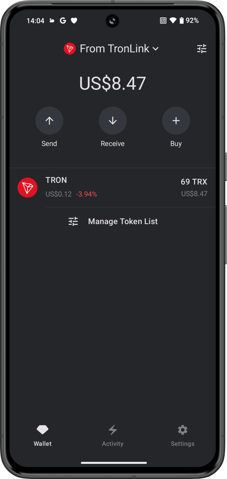 Successfully Migrated TronLink Wallet to Gem Wallet