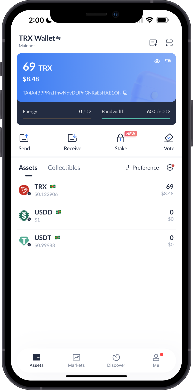 TRX on TronLink Wallet