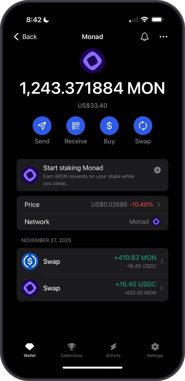 Monad on GemWallet