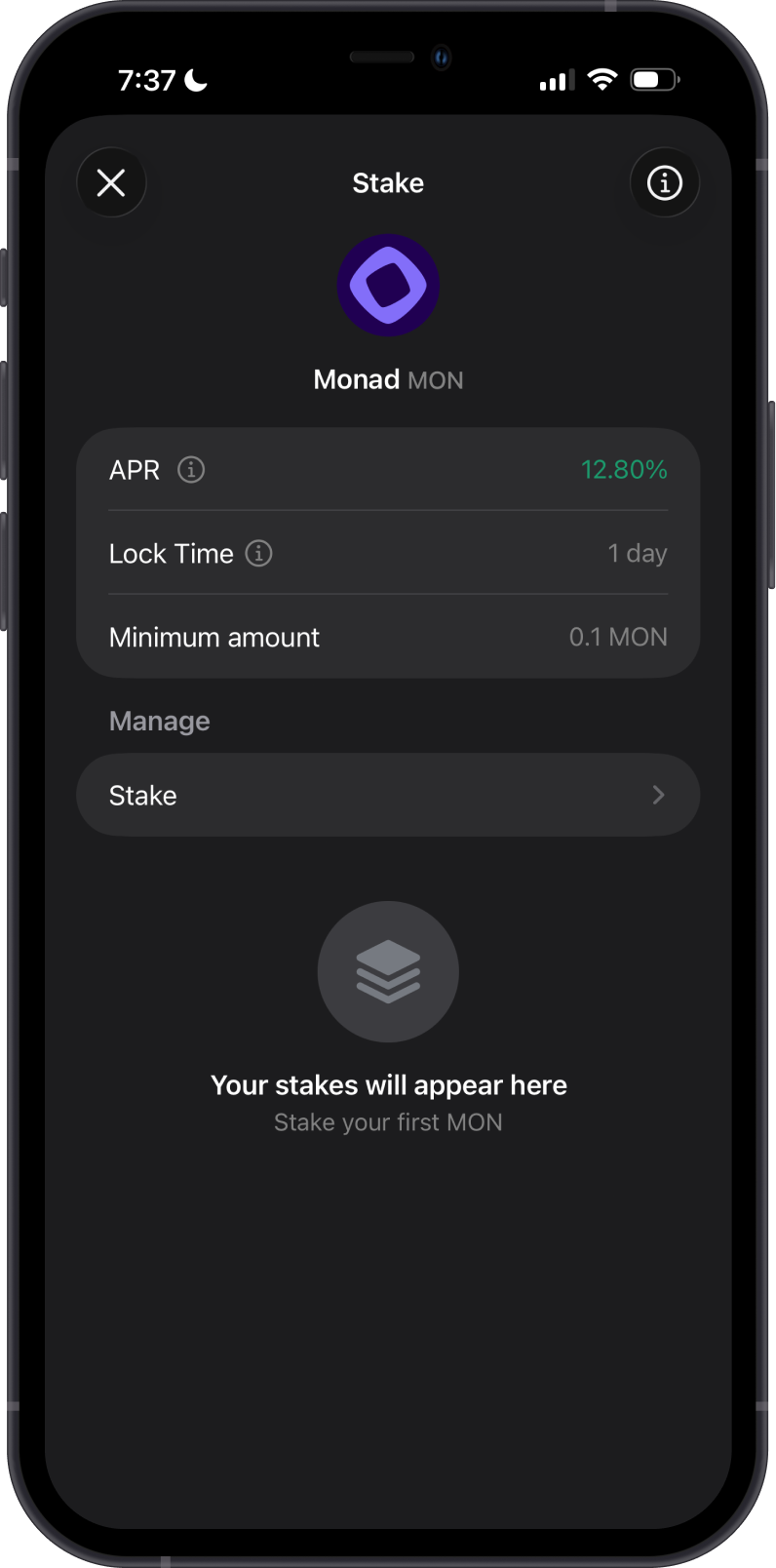 Open Monad Staking