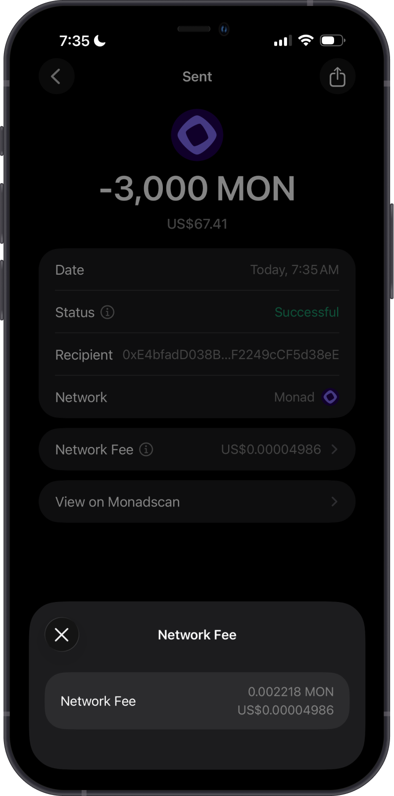 Ready to Send USDC on Monad