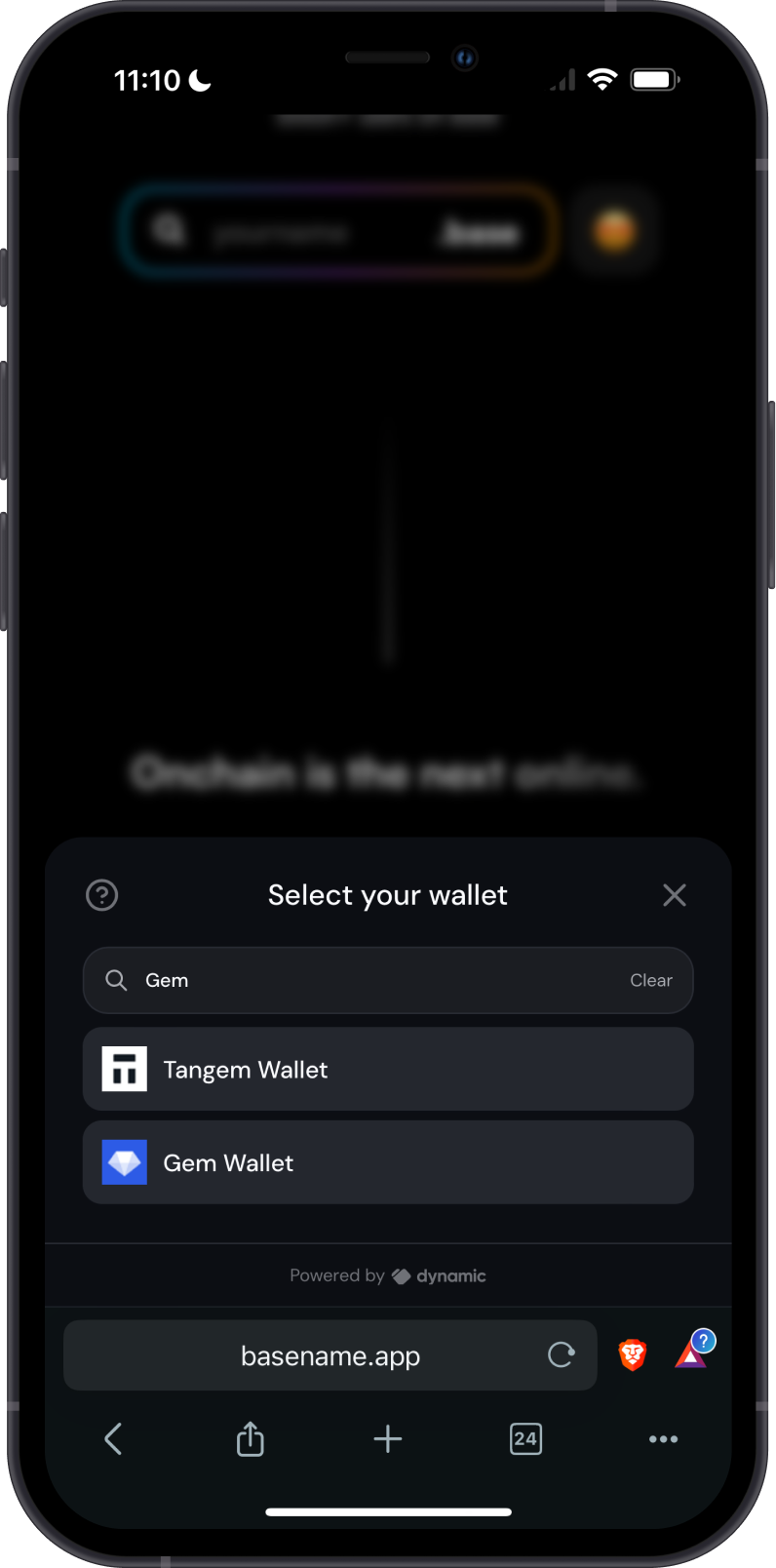 Connect with Gem Wallet