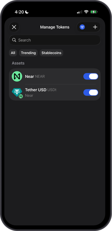 Manage NEAR Tokens