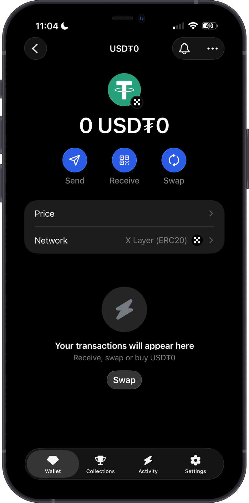 X Layer ERC20 Token on Gem Wallet