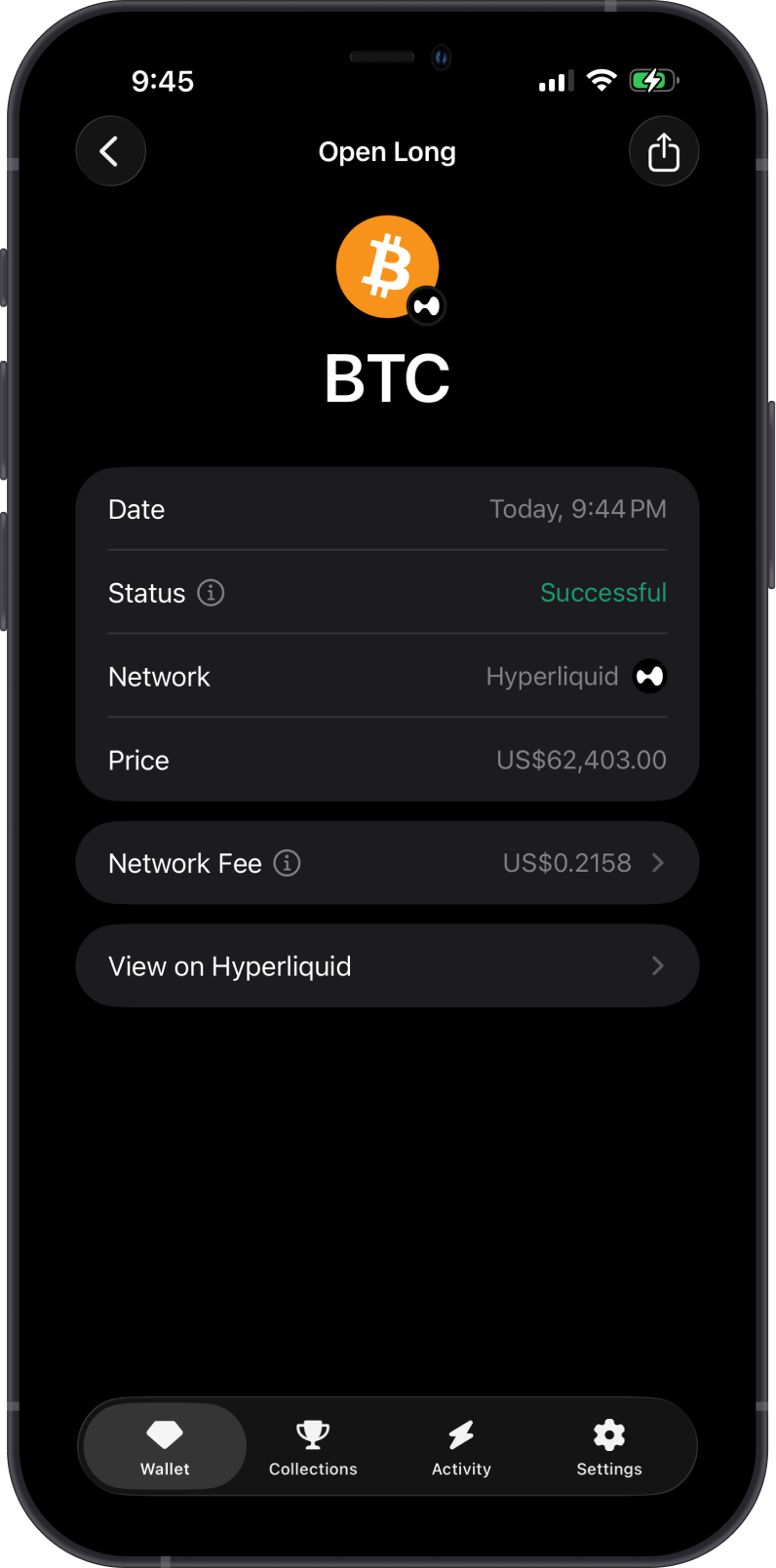 Open Position Transaction Details
