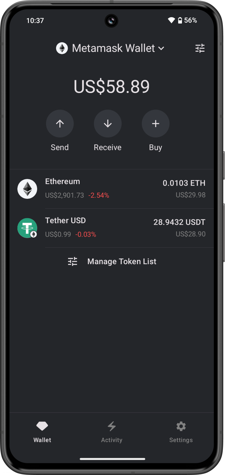 Gem Wallet on Android