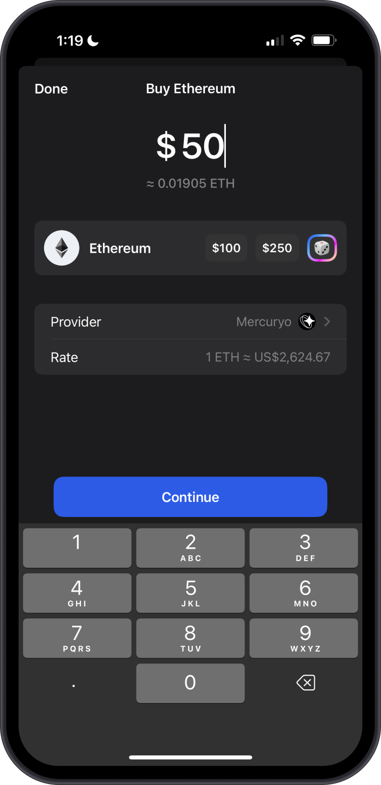 Buy ETH