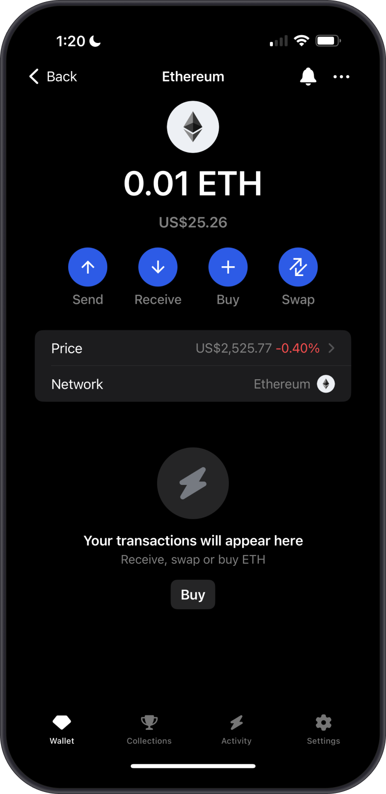 ETH Received