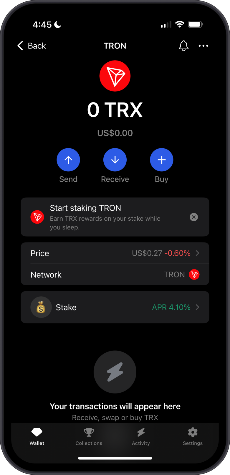 Insufficient TRX Error
