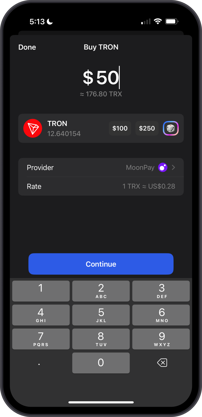 Buy TRX