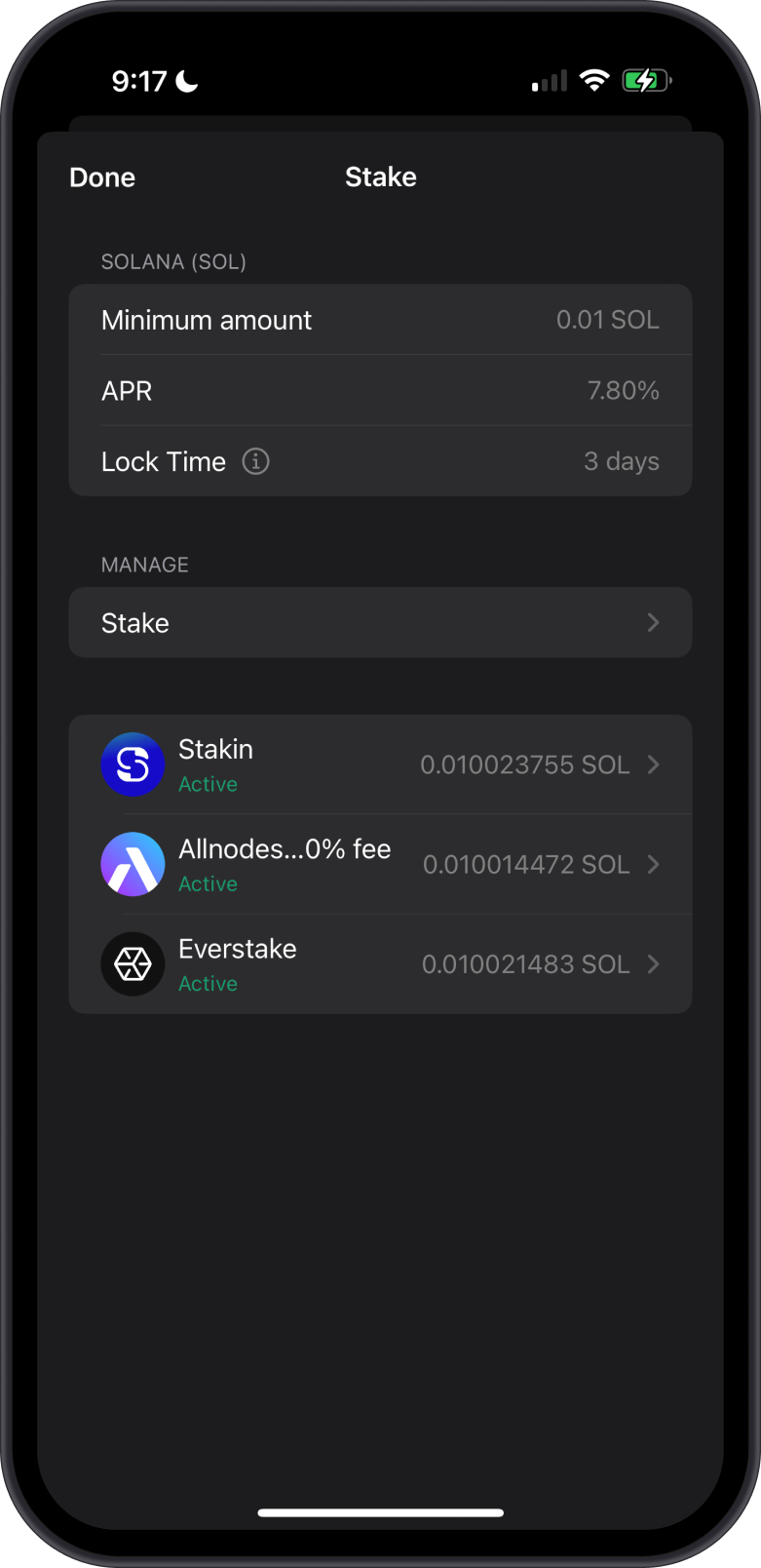 SOL Staking Dashboard