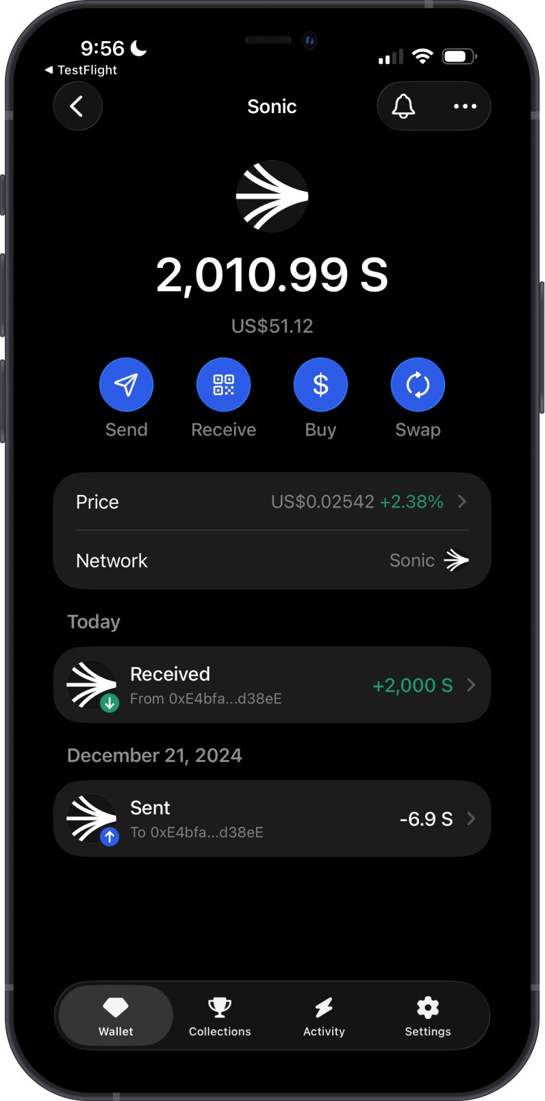 Enable Sonic on GemWallet