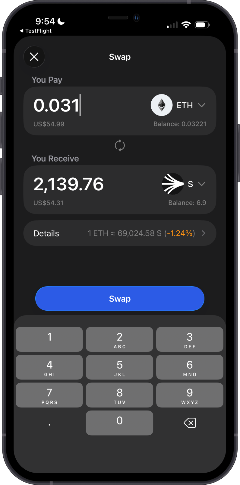 Cross-Chain Swap Sonic on Gem Wallet