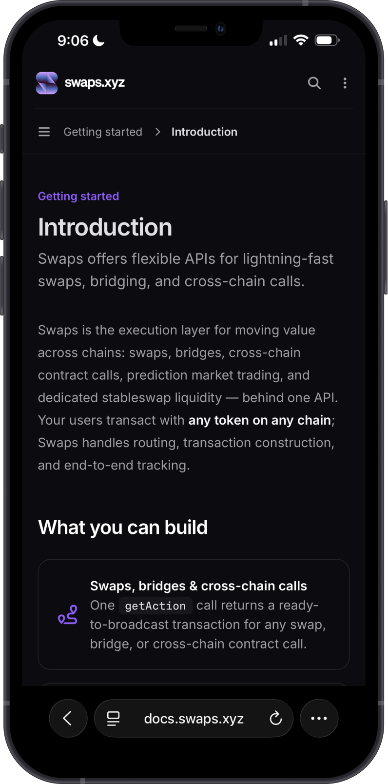 Swaps.xyz Site