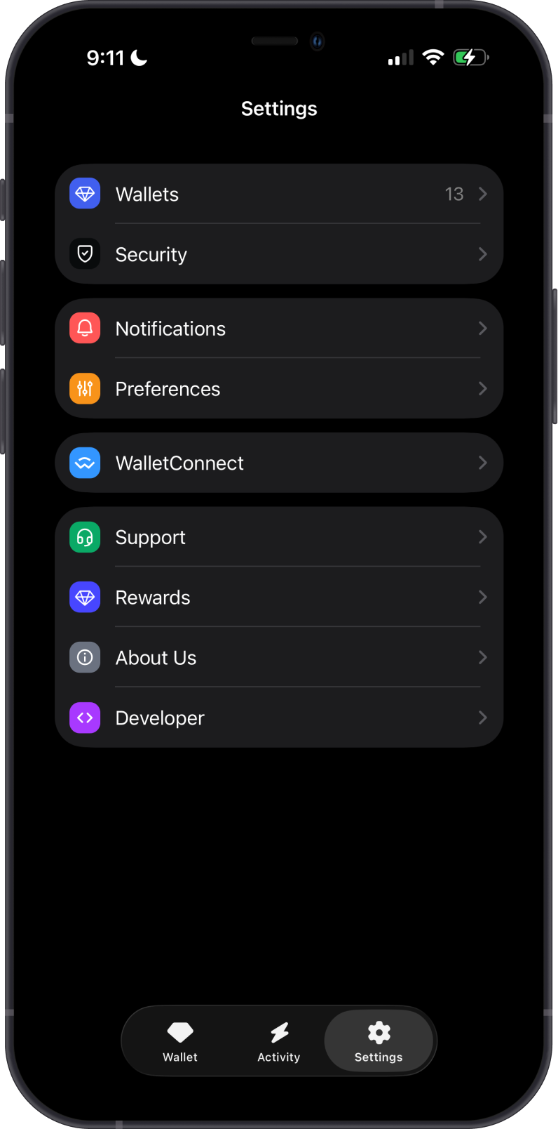 Open Settings