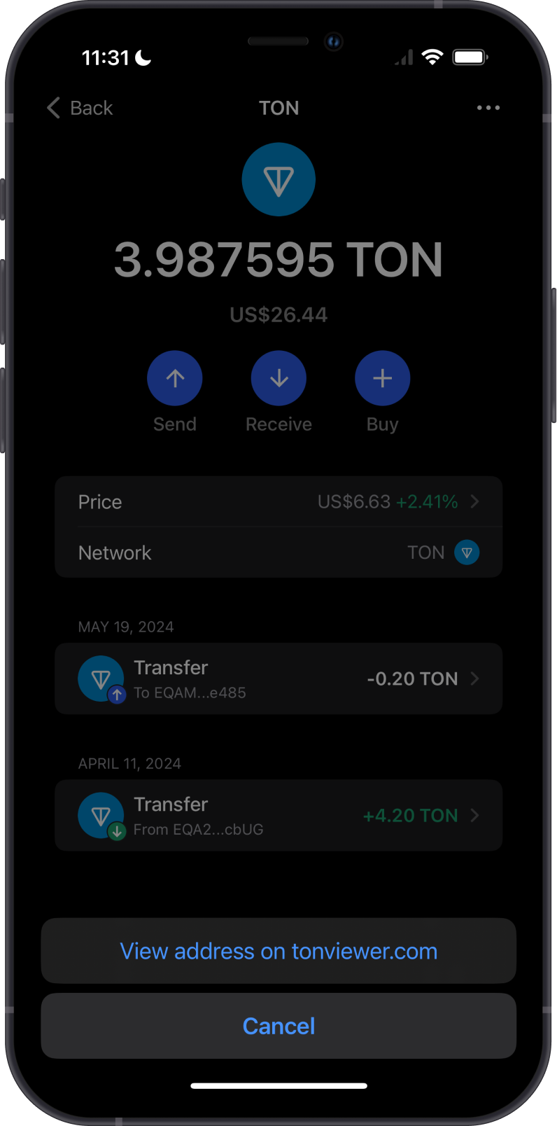 View Tonviewer Link on Gem Wallet