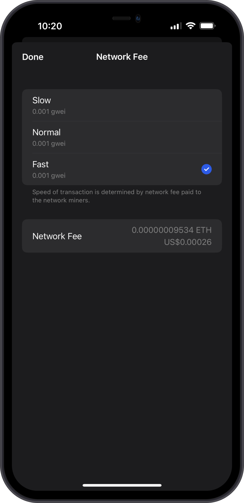 Unichain Fees on GemWallet