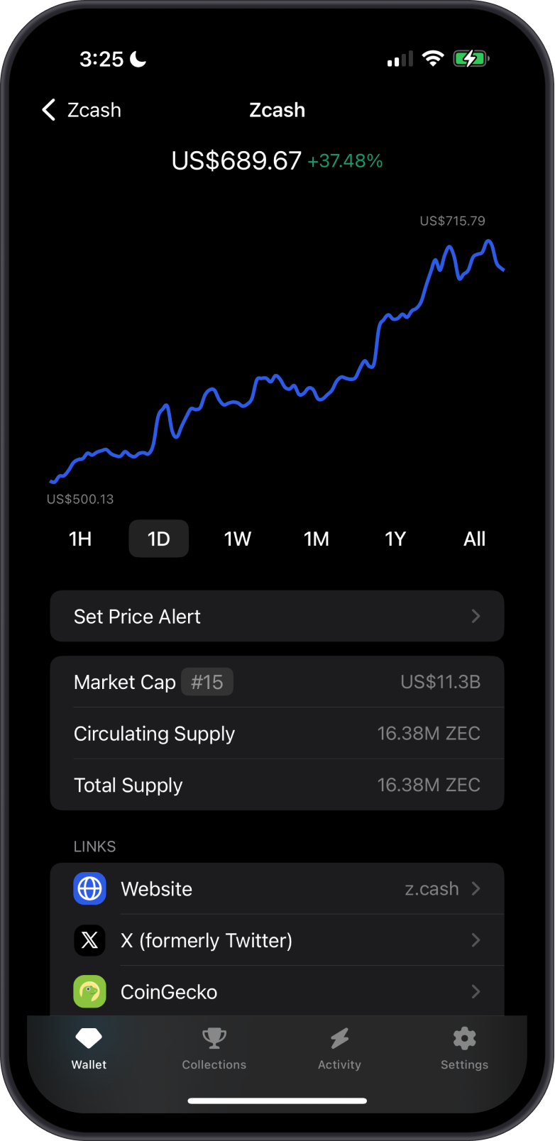 Zcash Price Gem Wallet