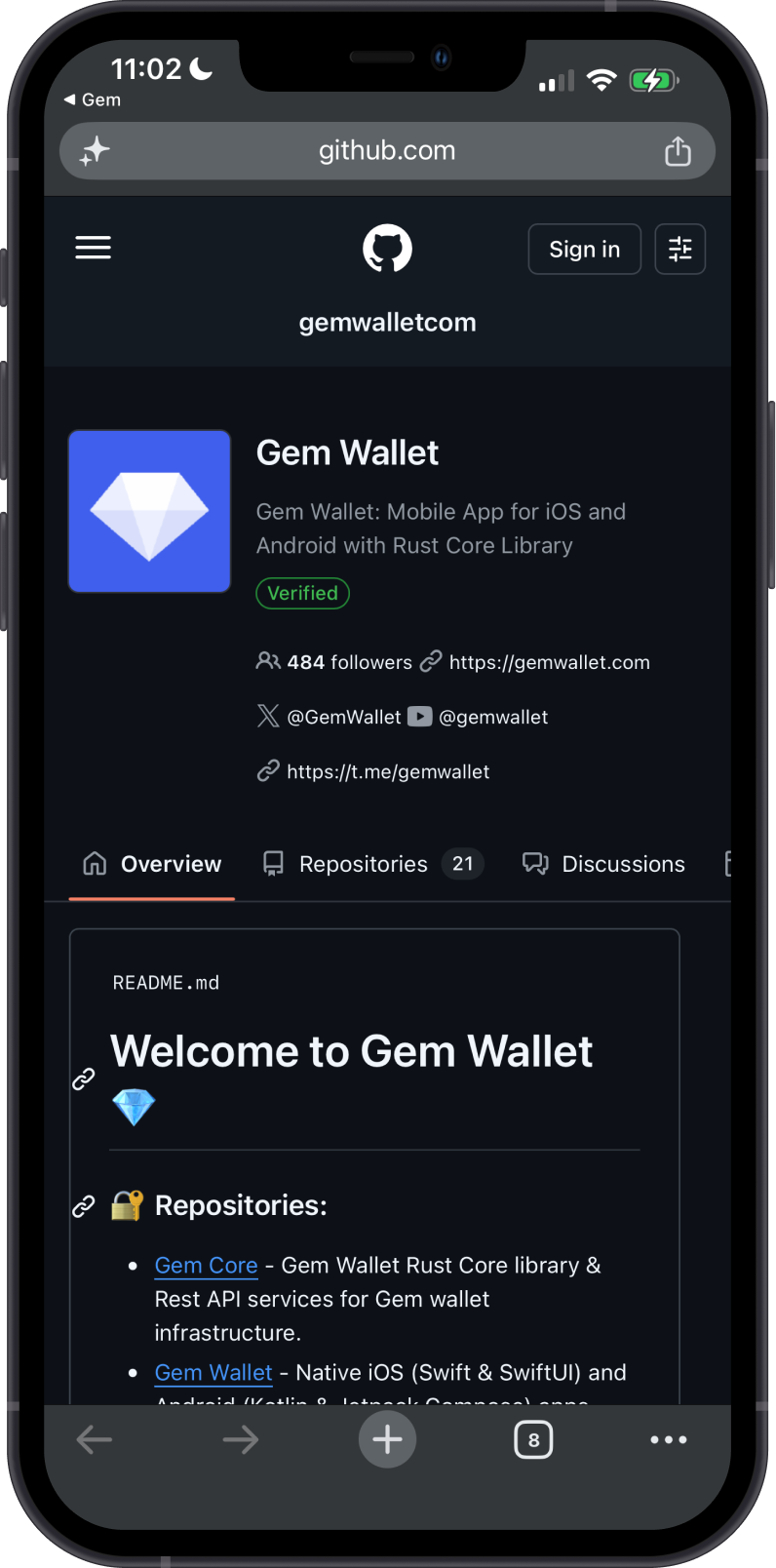 Gem Wallet Open-Source GitHub Organization