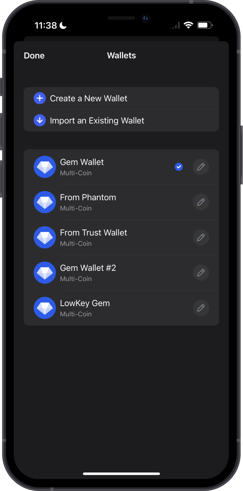 Multiple Wallets Enabled