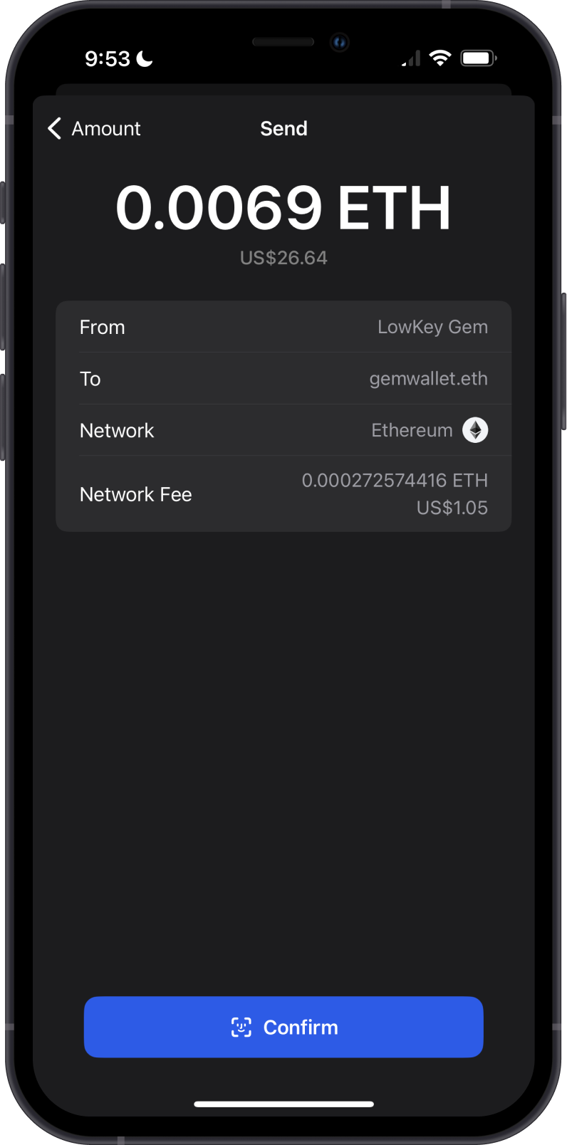 ENS on Gem Wallet